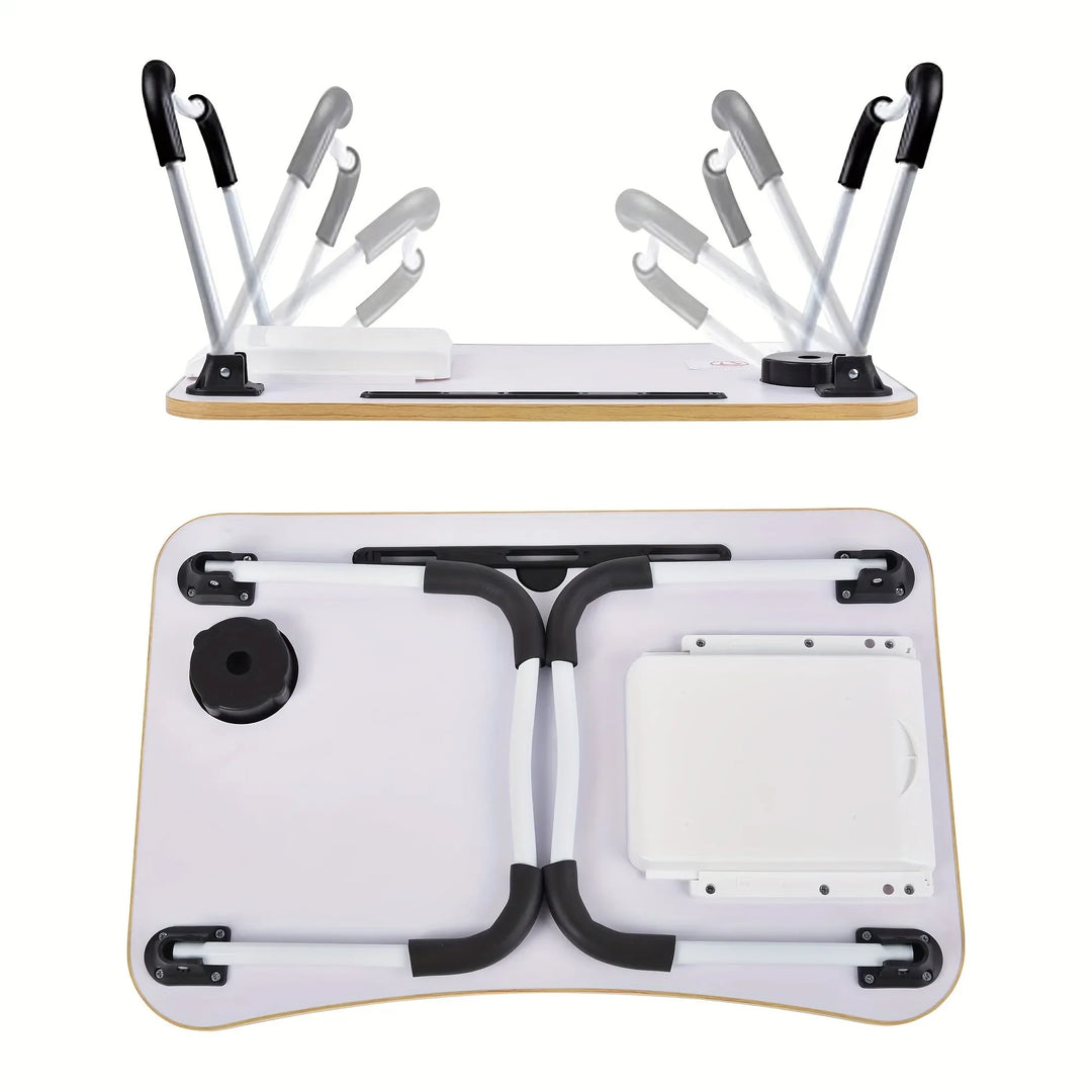 Foldable Laptop Bed Table with Storage