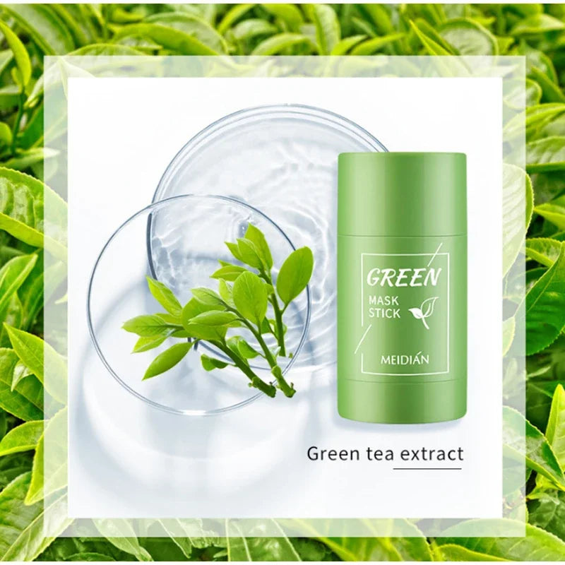 Original Facial Remove Blackhead Green Tea Solid Mask Treat Acne Blemish Black Dots Clean Stick Cream Shrink Pores Skin Care