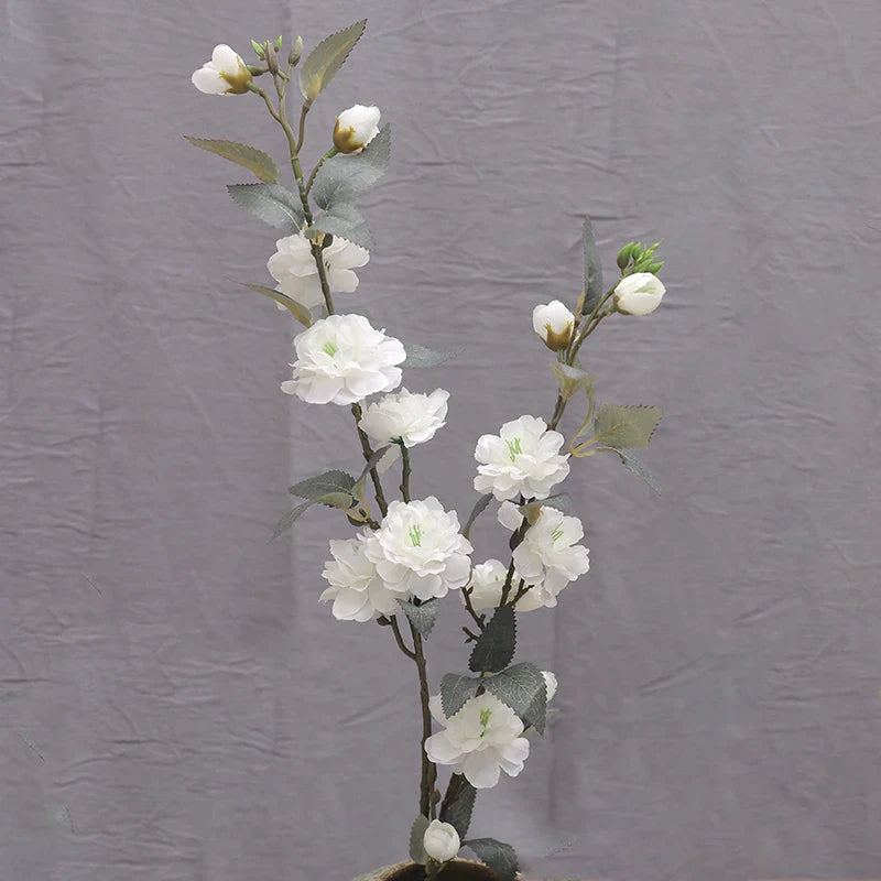 Artificial Silk Camellia Flower Branch