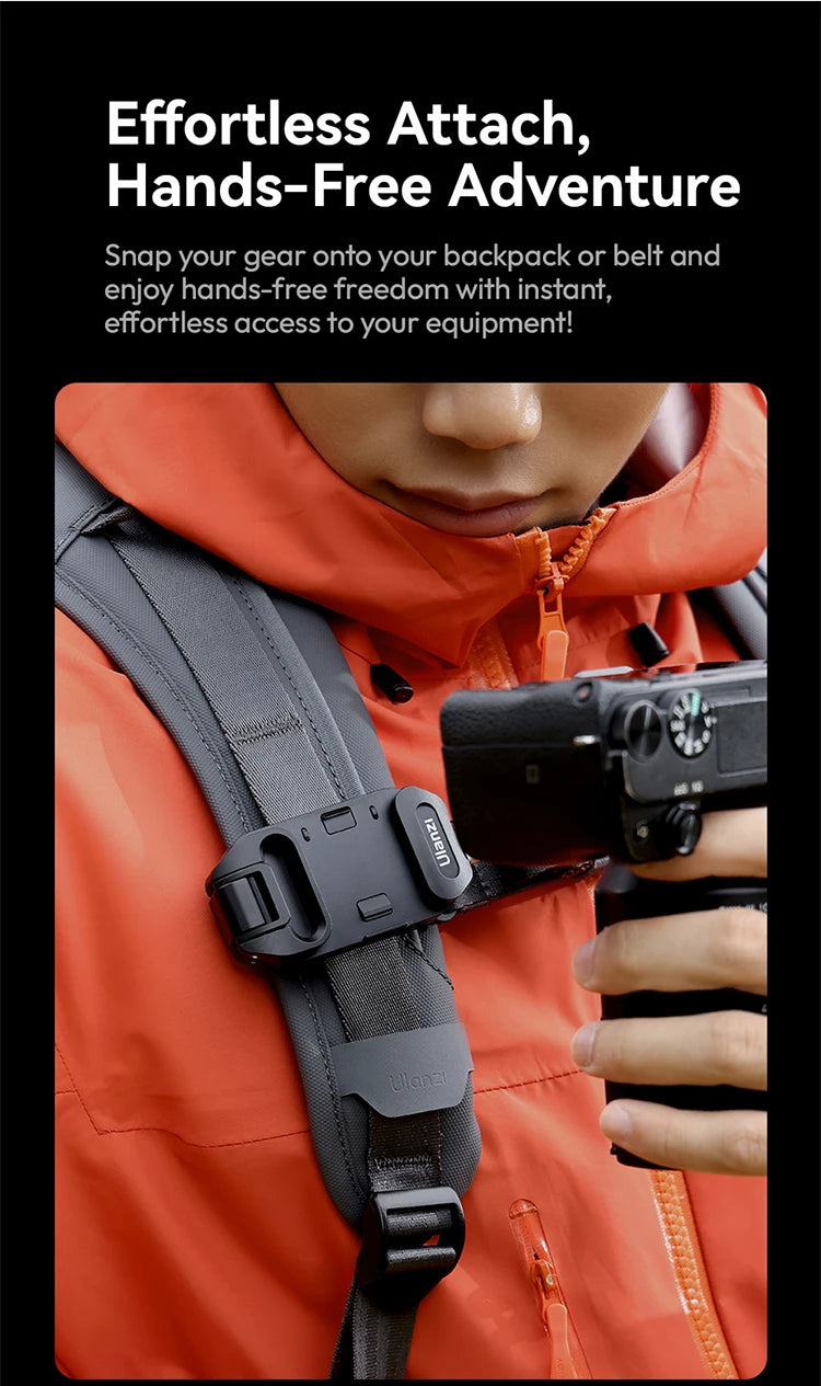 Ulanzi UKA07 Backpack Camera Clip Mount Strap Clamp Kit Universal Quick Release Plate For Arca Swiss F38 DSLR Sony Nikon Camera