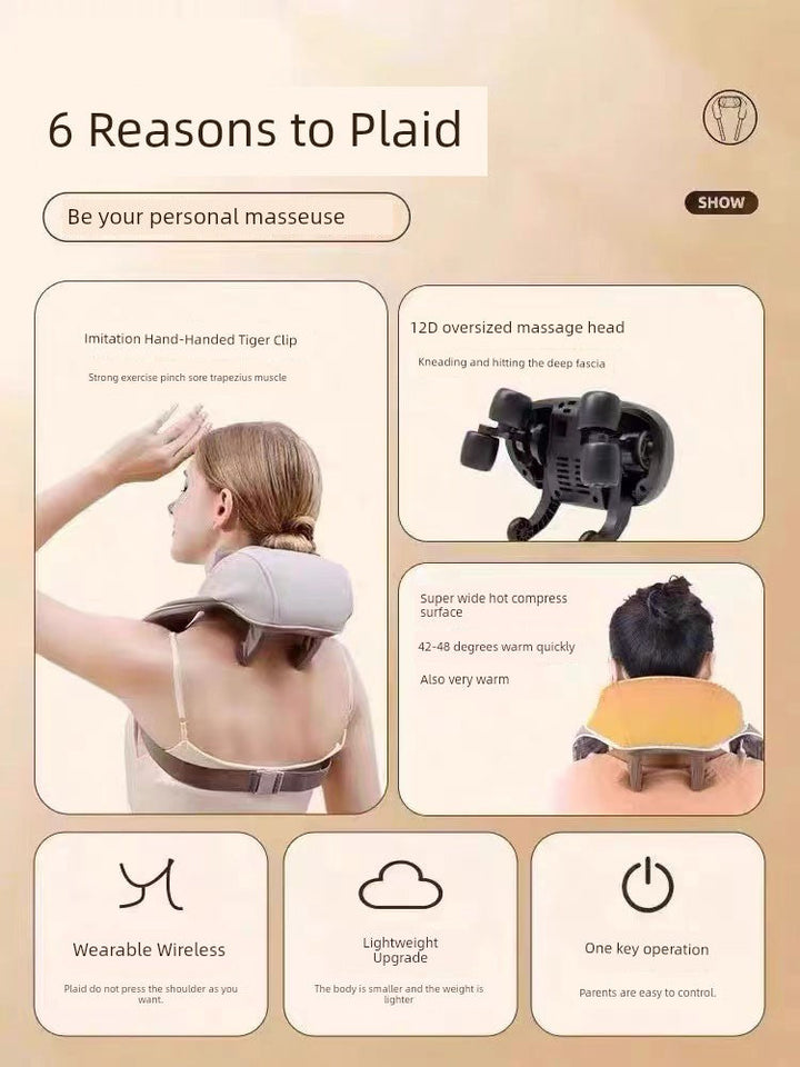 Ox Waist and Back Trapezoid Muscle Dredge Neck Massager