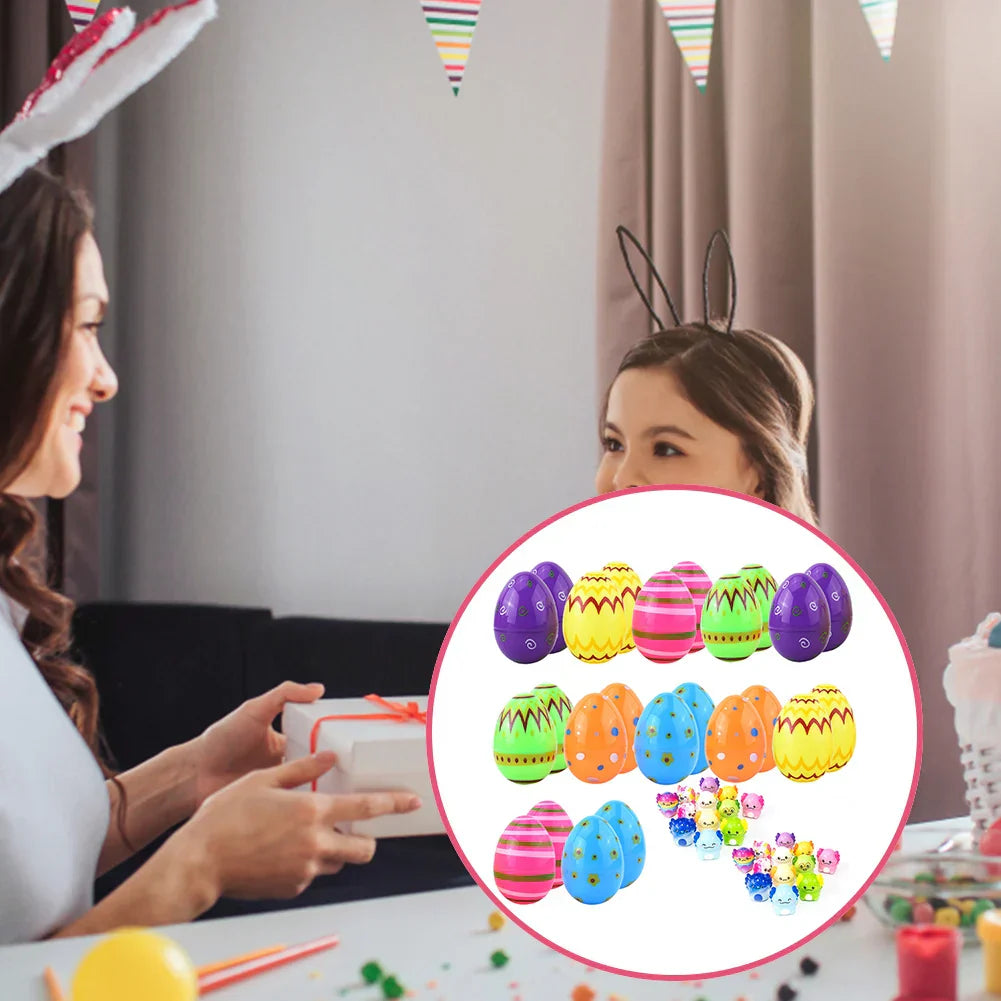 Prefilled Easter Eggs with Stress Relief Toys Easter Basket Stuffers Surprise Easter Eggs for Kids Easter Egg Hunt Game and Part