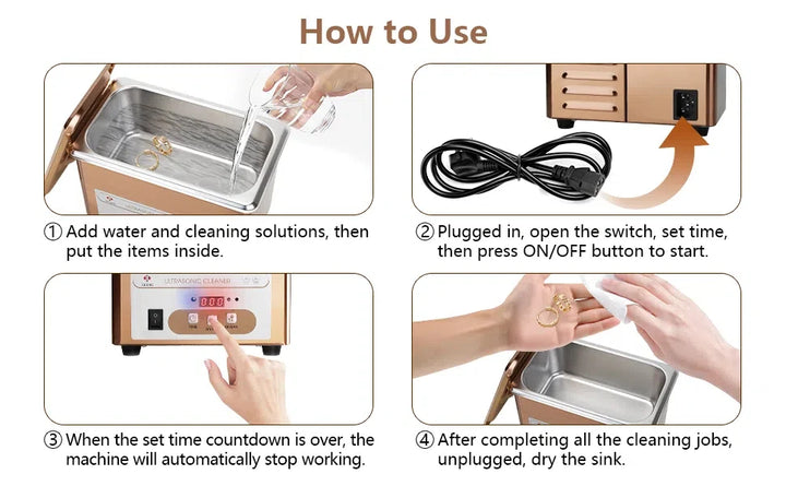 800ml Ultrasonic Cleaner 40kHz Ultra Sonic Cleaner with Timer Ultrasonic Jewelry Cleaner Ultrasonic Cleaning Machine