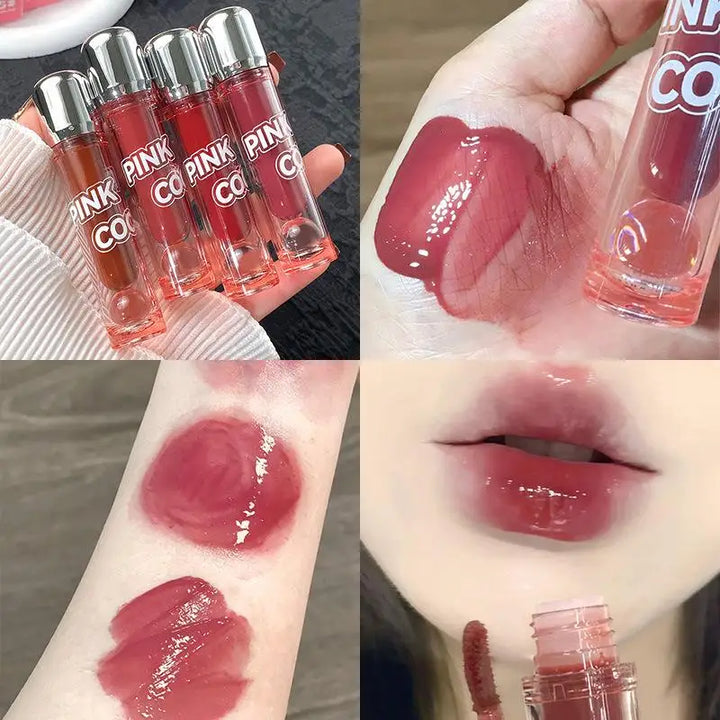 Dark Red Brown Mirror Lip Glaze