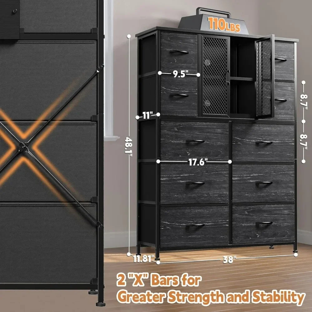 Tall Dresser with Mesh Door