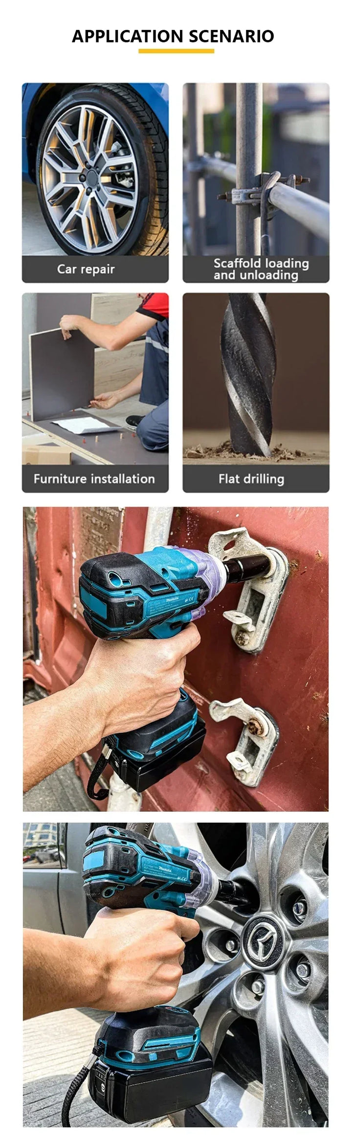 Makita DTW600 Screwdriver Machine Brushless Electric Screwdriver Rechargable Drill Driver Compatible with Makita  18V Battery