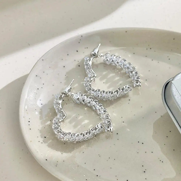 Luxury Wheat Earrings Shiny Zircon Fashion Personality Party Charm Jewelry Wheat Leaf Earring for Women Girls Korean Style