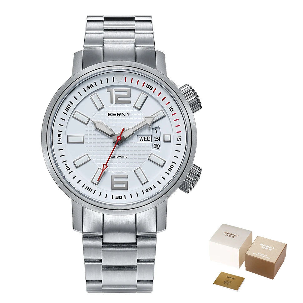 20Bar Diver Automatic Watch For Men Miyota 8205 Super Luminous Sapphire Swim Sport Mechanical Automatic Self Winding Wristwatch
