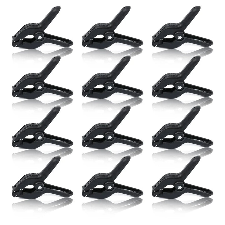 12Pcs Muslin Clamps Background Stand Clip Photography Heavy Duty 6CM Photo Booth Fixed Backdrop Muslin & Green Screen
