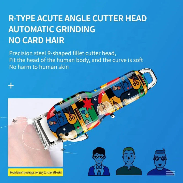 Kemei Rechargeable Graffiti Pattern Electric Hair Clipper Professional Barber Trimmer Man Shaver Km-MAX2092 KM-MAX5090 KM-RS7098