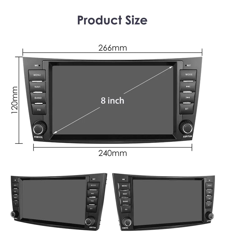 Hizpo 8" Car Radio Stereo For Benz E-Class W211 2002-2009 CLS-CLK-G-Class W463 W209 W219 GPS Navi AI Carplay Multimidia Player