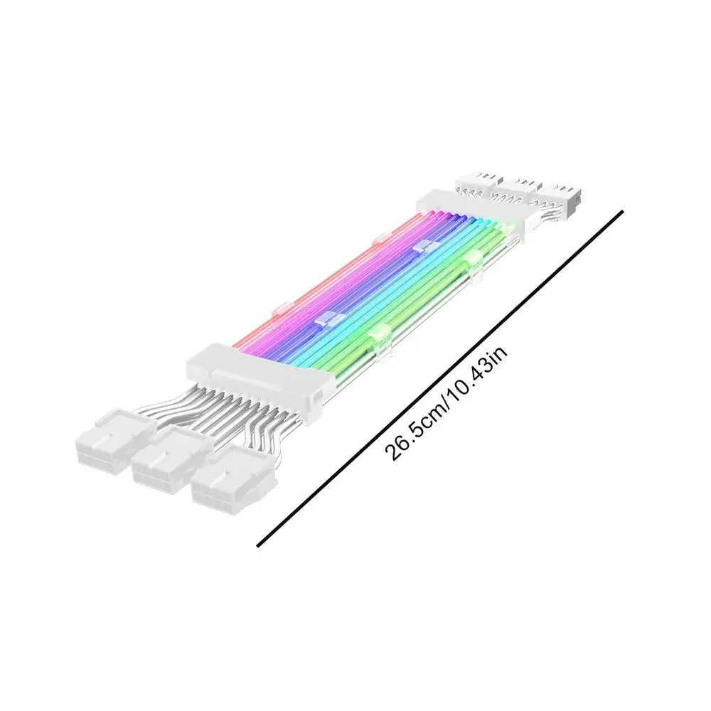 ARGB PSU Power Supply Extension Cable 24 Pin Motherboard Extension Cable graphics card 8-Pin 6+2Pin RGB glow extension cable