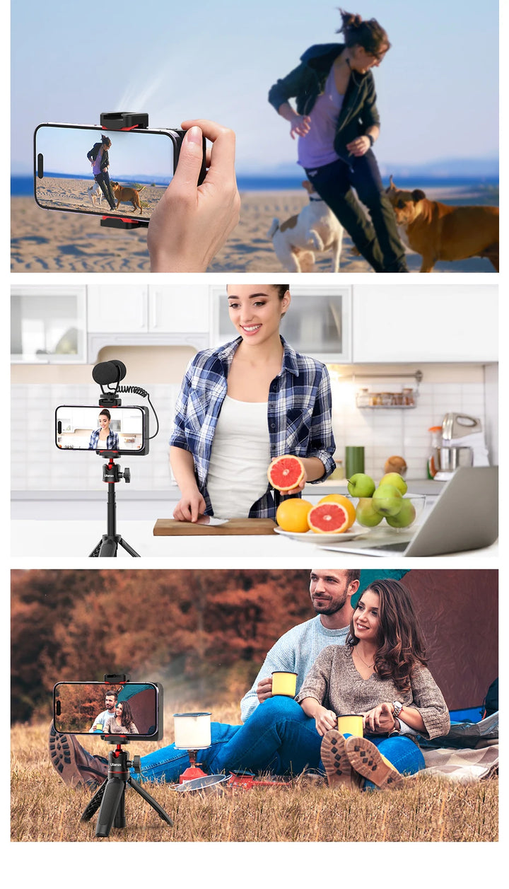 Ulanzi CG02 Smartphone Selfie Grip Wireless Bluetooth Handle with 5500k Fill Light Phone As Camera Photo Stabilizer