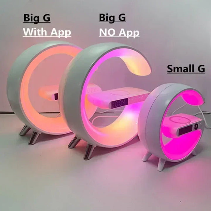 Multifunction Wireless Charger Stand Bluetooth 5.0 Speaker FM TF RGB Night Light Fast Charging Station for iPhone Samsung Xiaomi