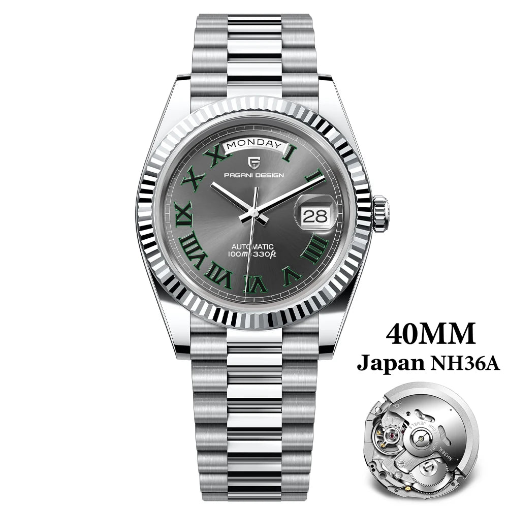 2024 New PAGANI DESIGN Rose Gold DD40 Luxury Automatic Watch Men Mechanical Wrist Watches Men Japan NH36A AR Sapphire crystal