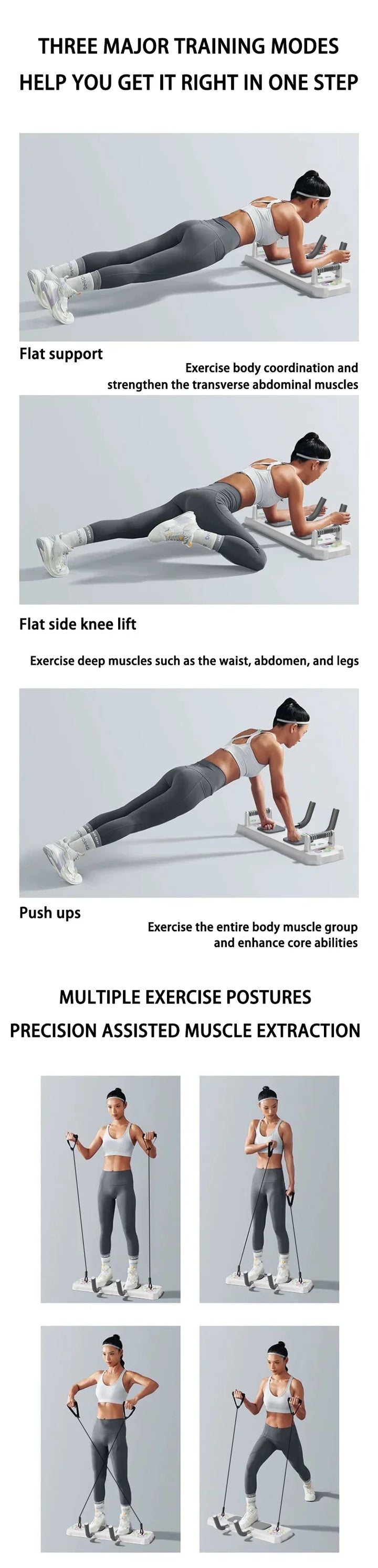 Push Up Stand Flat Support Trainer for Chest and Abdominal Muscles, Multifunctional Household Fitness Equipment Auxiliary Board
