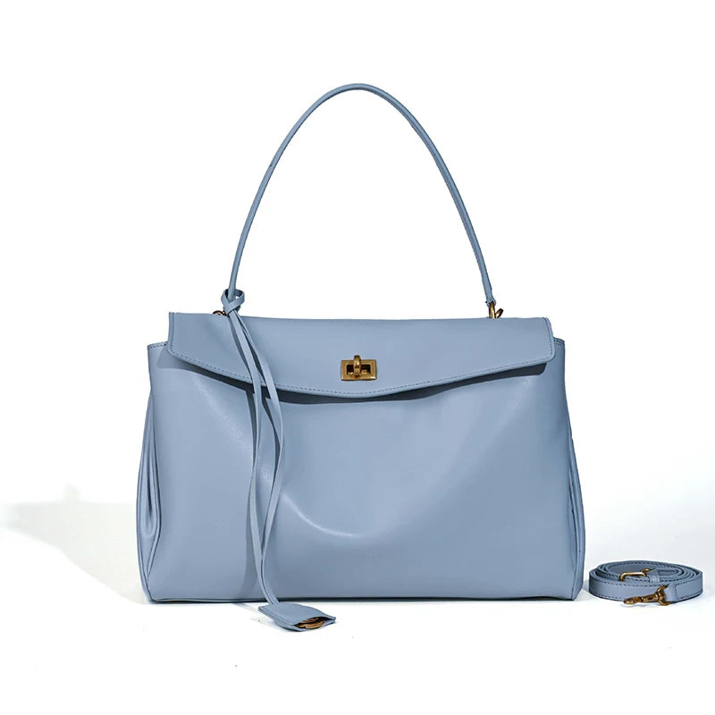 2025 Luxury Brand Rodeo Woman Bags Spring Autumn Genuine Leather Women Totes Fashion Gold Buckle Women Shoulder HandBags