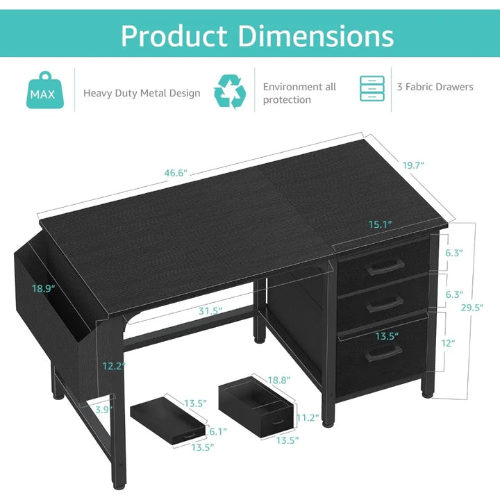 Desk with File Drawers – Home Office