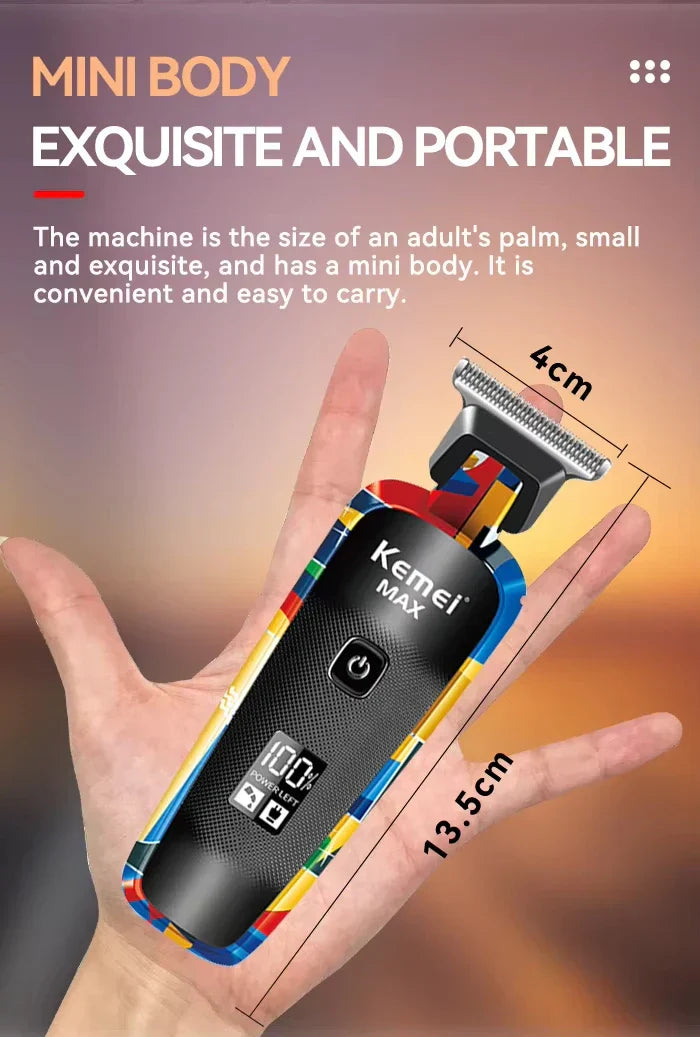 Kemei Professional Electric Hair Clipper Rechargeable Graffiti Pattern Beard Trimmer Men's Shaver KM-MAX2092 KM-MAX5090 KM-1102H