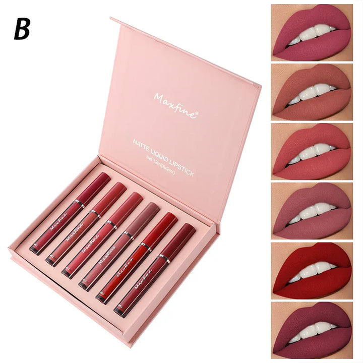 6-Color Waterproof Lip Gloss Set