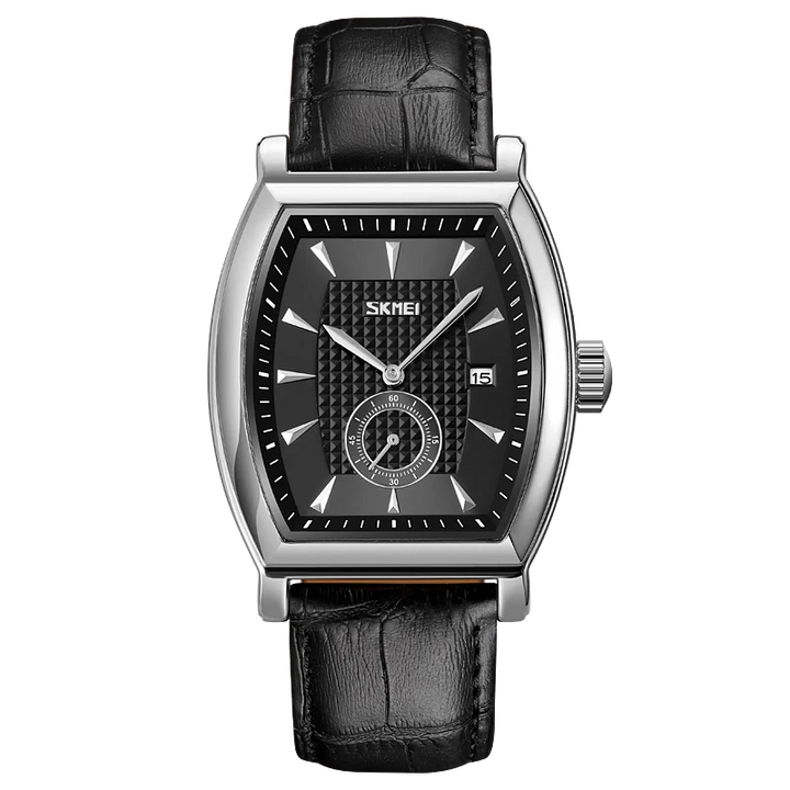 SKMEI relogio masculino Top Brand Luxury Genuine Leather Strap Business Mens Watches Waterproof Quartz Date Time Wristwatches