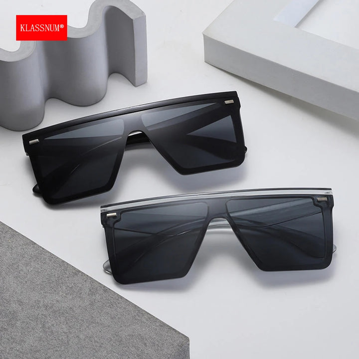 KLASSNUM One Piece Square Sunglasses Men Women Sports Driving Sunglasses Oversized Frame Luxury Brand Disigner 2025 Sun Glasses