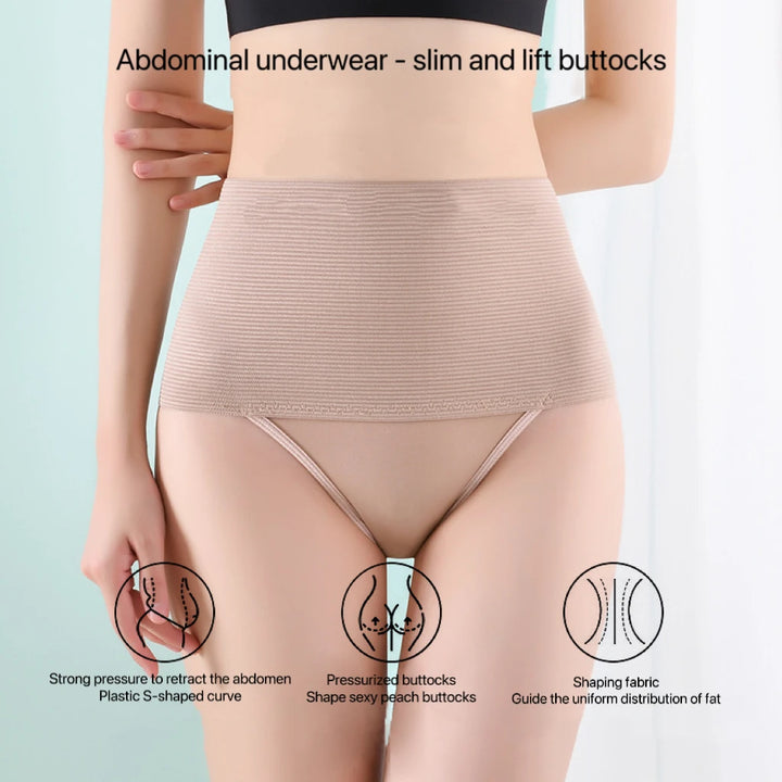 1pcs Women High Waist Shaping Brief Body Shaper Slimming Underwear Butt Lifter Control Pantie Plus Size Sexy Shapewear Panty