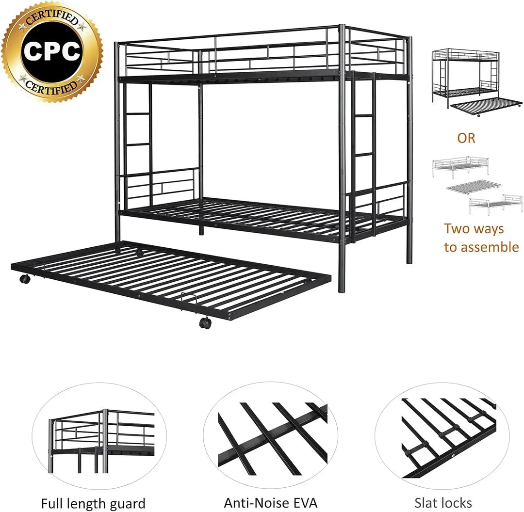 Twin Over Twin Bunk with Trundle
