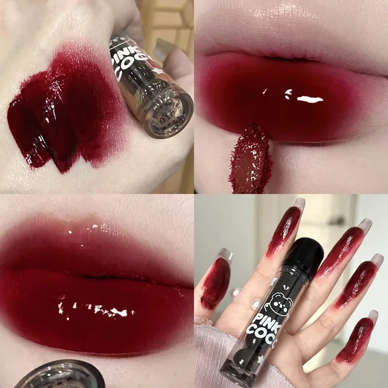 Dark Red Brown Mirror Lip Glaze
