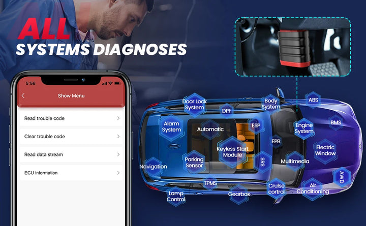THINKCAR THINKDIAG MINI Auto OBD2 Bluetooth Scanner Full System Diagnostic All Car Lifetime Free Automotive Diagnosis Scan Tool