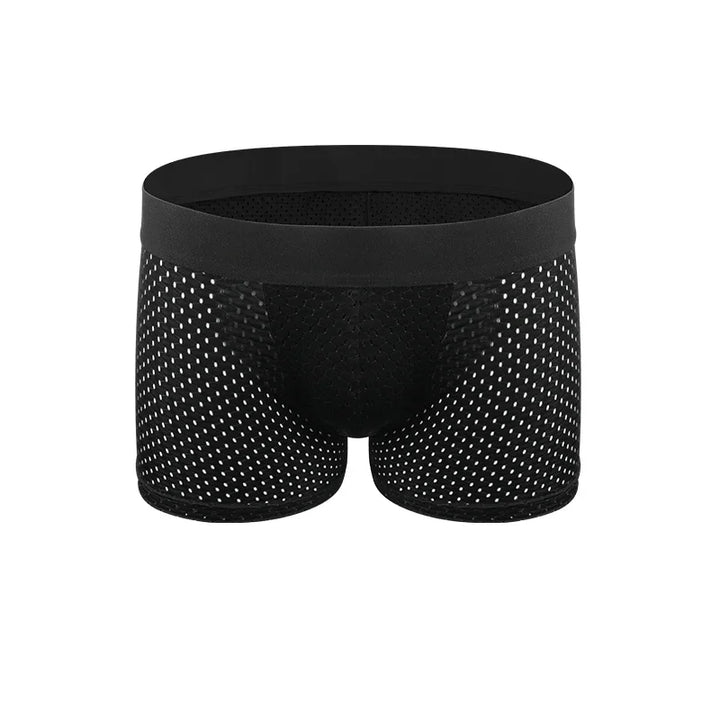 Men's Sexy Boxer Fake Butt Hip Lifter Enhancer Short Removable Padded Underwear Soft Shapewear High Stretch Underpant Mesh Brief