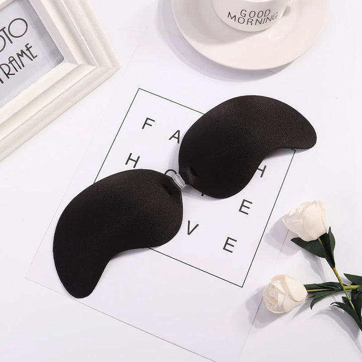 Sexy Sujetador Women's Bra Invisible Push Up Bra Self-Adhesive Silicone Seamless Front Closure Sticky Backless Strapless Bras