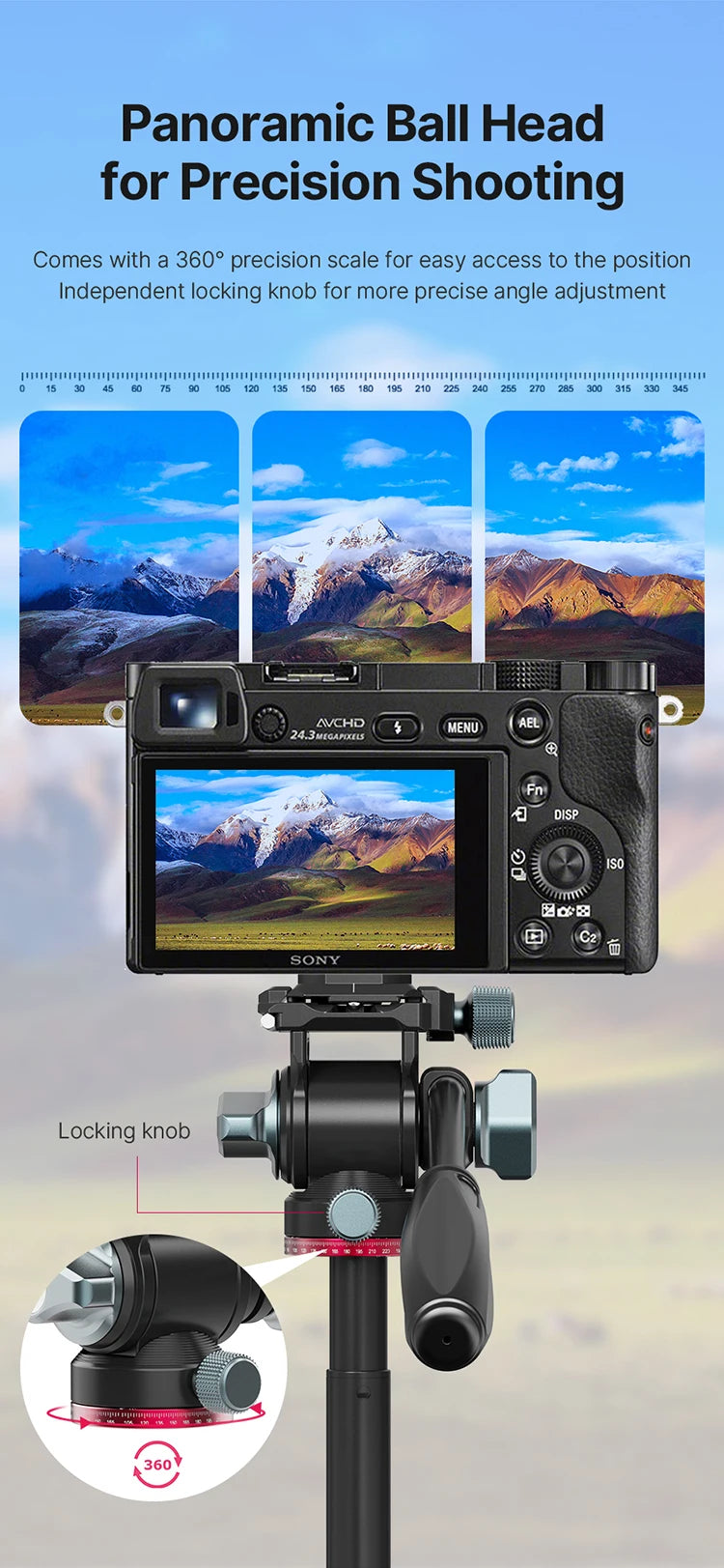 Ulanzi U-190 U190 Panoramic Tripod Head Hydraulic Fluid Video Damping Head For Tripod Monopod DSLR Camera Holder Stand Mobile