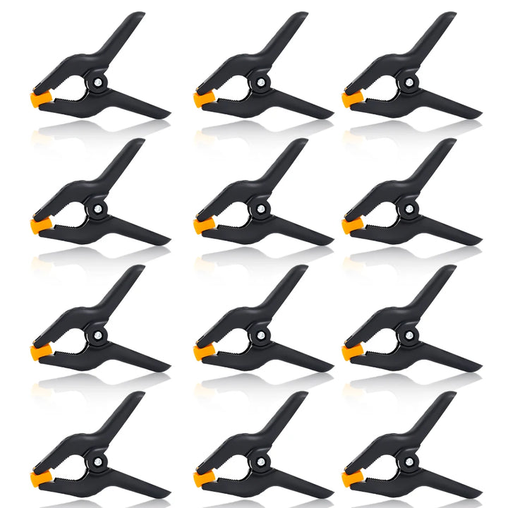 12Pcs Muslin Clamps Background Stand Clip Photography Heavy Duty 6CM Photo Booth Fixed Backdrop Muslin & Green Screen