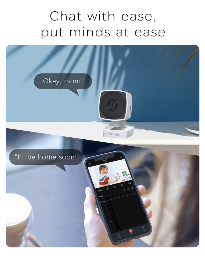 Blurams 5/2.4 GHz Baby Camera Indoor,2K Pet Dog Security Camera with Phone App w/AI Motion Detection,2-Way Talk, Night Vision