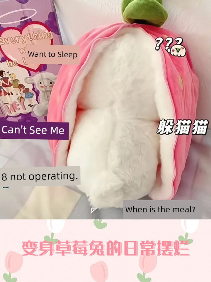 Strawberry Rabbit Birthday Gift Girl Girlfriends Girl Practical Ideas Doll Doll Kids Teacher Sister Cute