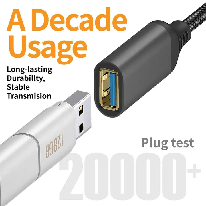 UTHAI Nylon Braided USB 3.0 Male-To-Female High-Speed Transmission Data Cable Computer Camera Printer Extension Cable