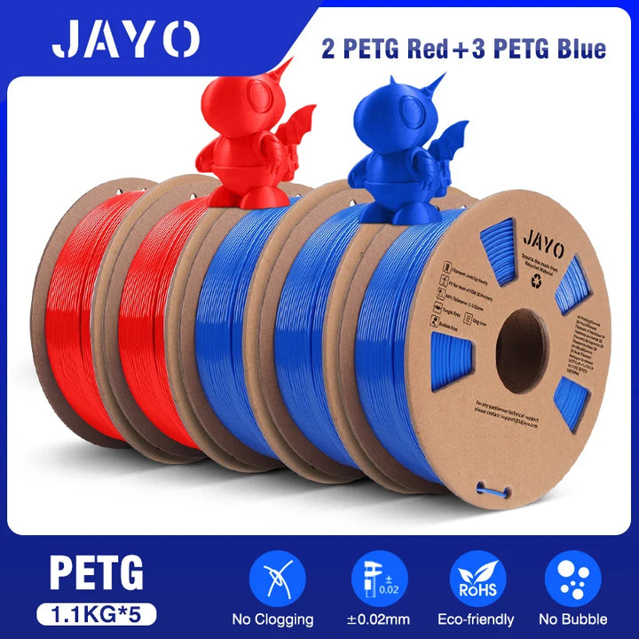 JAYO 5Rolls JAYO TPU SILK 98A 3D Filament Flexible 1.75mm+/-0.02mm 3D Printer SILK Texture Smooth High Quality New Fast Shipping