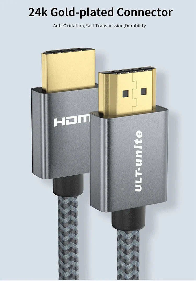 4K HDMI Cable High Speed 18Gbps HDMI 2.0 Cable HDR 3D Braided HDMI Cord ARC Compatible for MacBook Pro 2021 UHD TV Projector PC