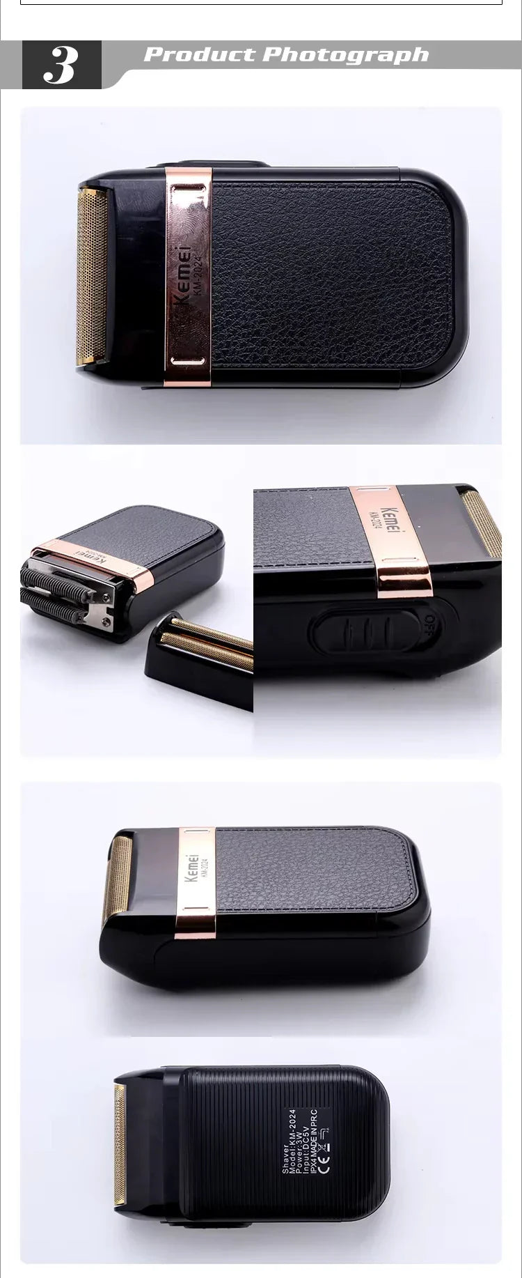 Kemei KM-2628 KM-678 KM-2024 Professional Electric Hair Clippers Beard Clipper Rechargeable Men's Shaver Hair Trimmer Kit