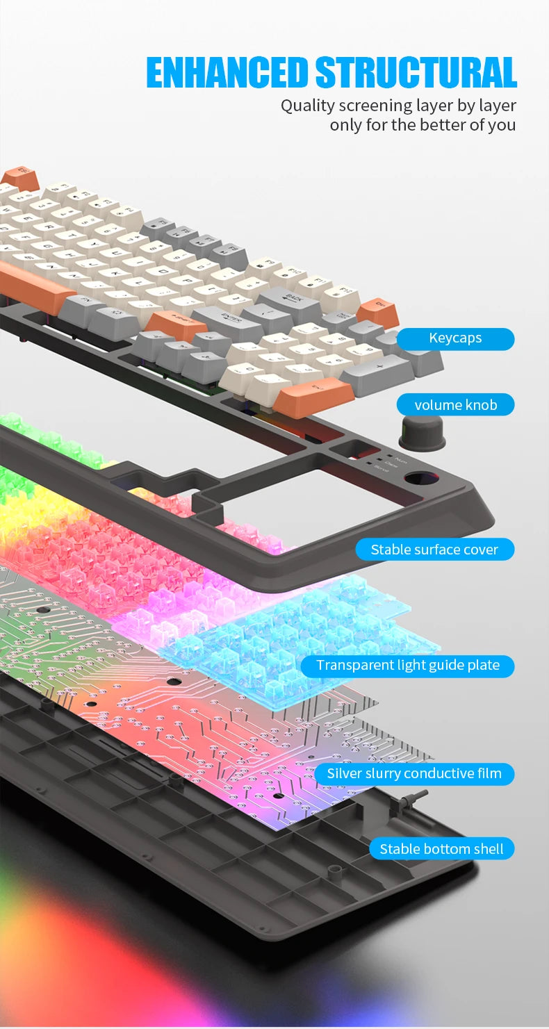 K820 USB Wired Game Keyboard Mouse Set Illuminated Desktop/Laptop Home Office Female Male Keyboard