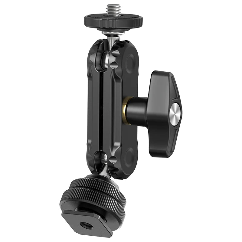 Ulanzi R098 Double Ball Heads Magic Arm with Cold Shoe Mount 1/4''  Screw for DSLR Camera Monitor Mic Video Light Super Clamp