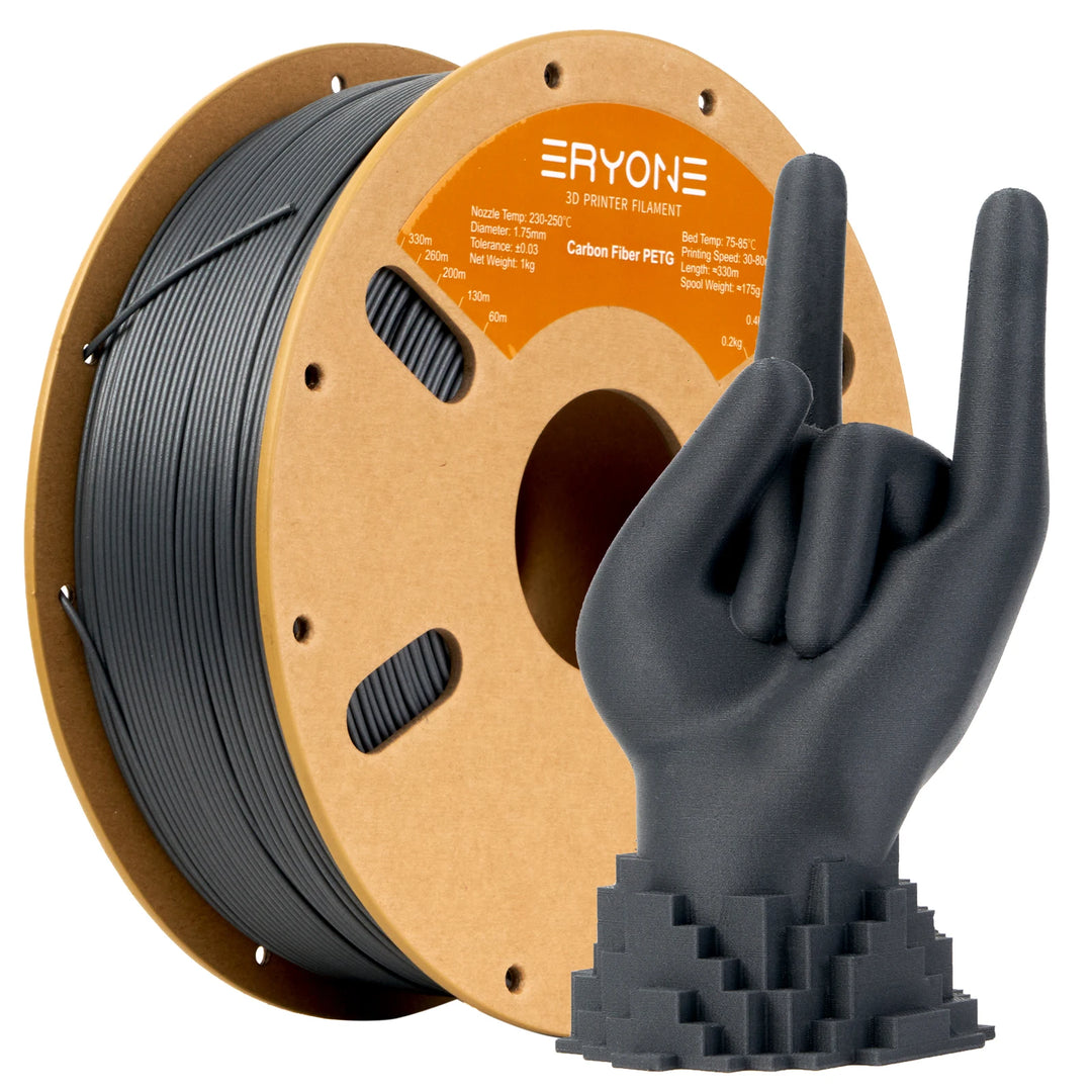 ERYONE New Arrival PETG Carbon Fiber 1KG 1.75mm Diameter High Toughness 3D Printer Filament For 3D FDM Printing Fast Shipping