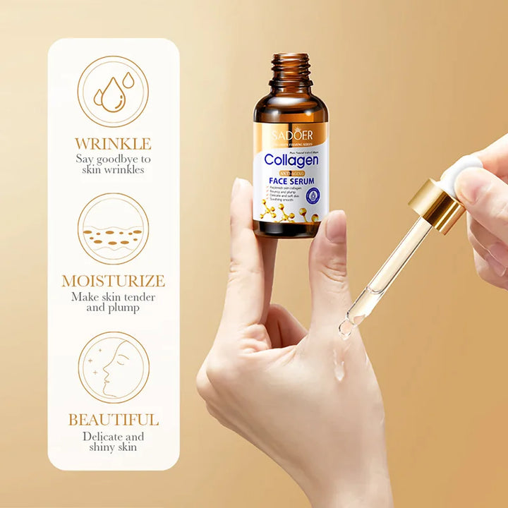 SADOER Collagen Serum skincare Facial Essence Liquid Firming Moisturizing Soothing Nourishing Face Serum Skin Care