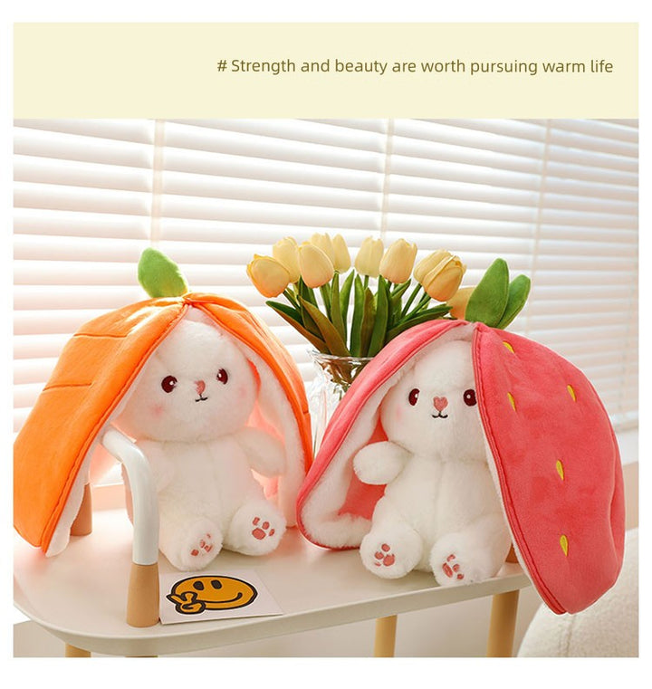 Internet Celebrity Transformed Fruit Plush Toys Strawberry Rabbit