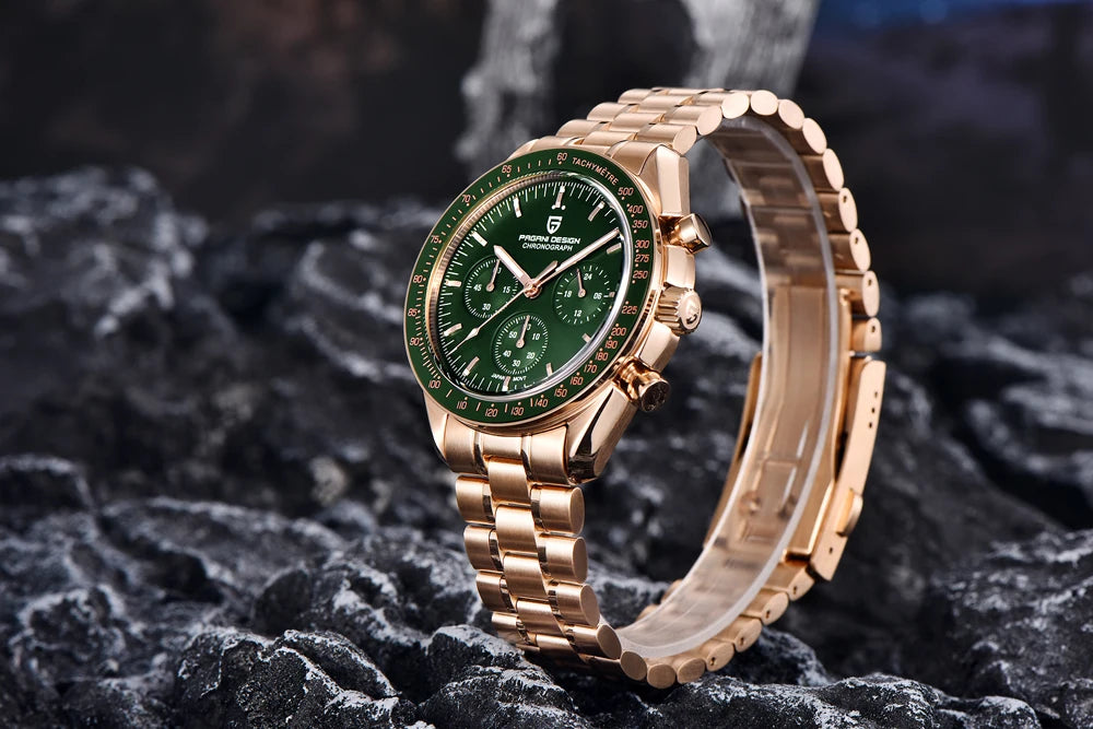 PAGANI DESIGN 2023 New Moon Watch For Men Quartz Multifunction Chronograph Sports Mens Watches Top Brand Luxury Sapphire Mirror