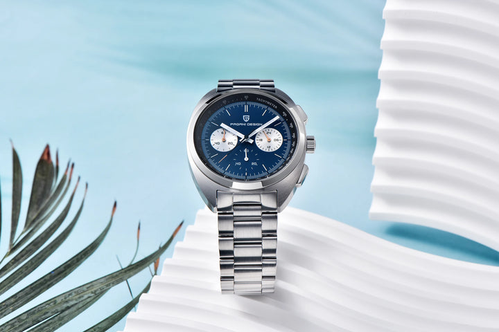 PAGANI DESIGN 2024 New Panda Dial Men Watches Luxury Quartz Watch For Men Japan VK63 Sport Chronograph Sapphire glass Wristwatch
