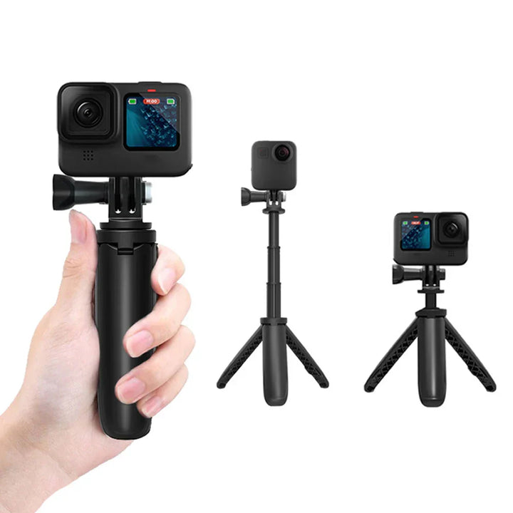 for Gopro Vlog Tripod Foldable Tripod Mini Portable Monopod for Go Pro Hero 11 10 Black  Session Osmo Action Camera Accessory
