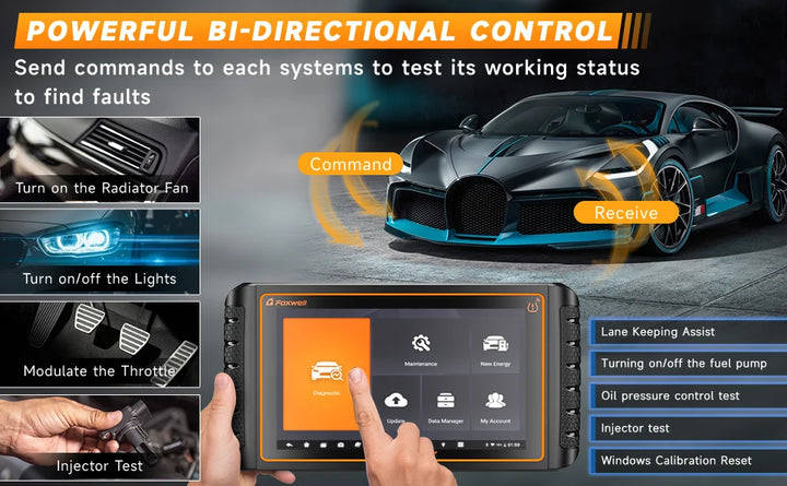 FOXWELL NT1009 10.1 inch OBD2 Car Scanner ECU Coding Active Test Guided Functions OE All System OBD2 Automotive Diagnosis Tools