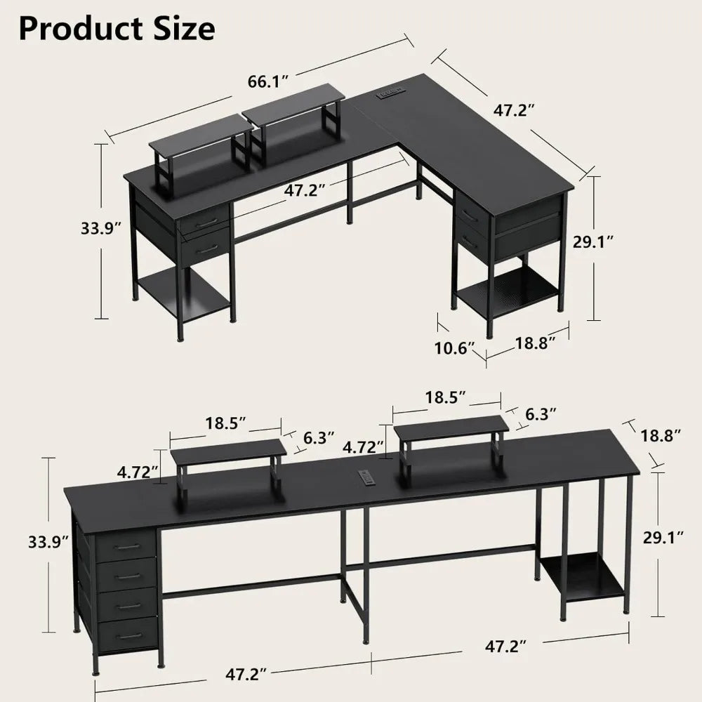 L-Shaped Home Office Desk